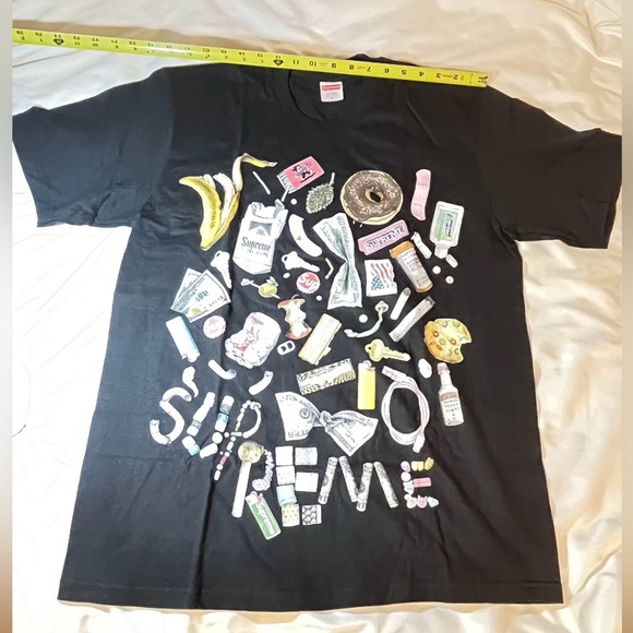 Authentic Supreme black trash tshirt - Picture 5 of 6